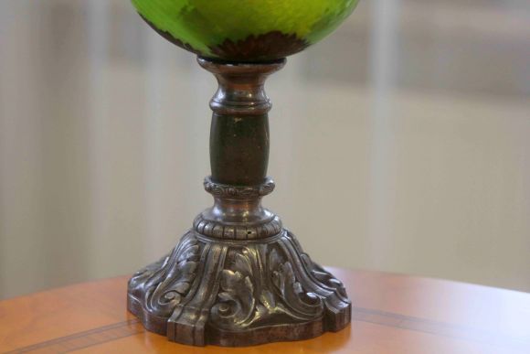 Очень эффектная керосиновая лампа. Европа. Начало 20 века