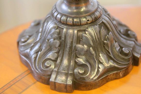 Очень эффектная керосиновая лампа. Европа. Начало 20 века