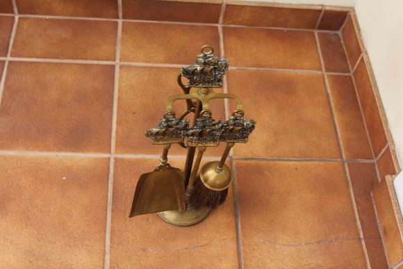 Латунный каминный набор морской тематики