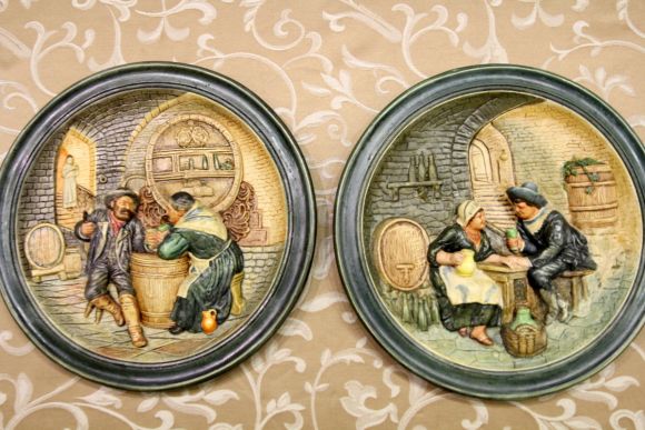 Винтажные немецкие настенные тарелки
