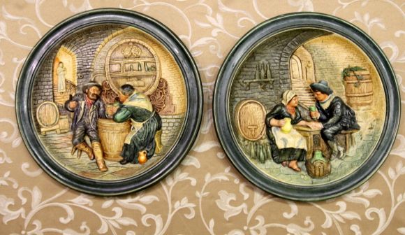 Винтажные немецкие настенные тарелки