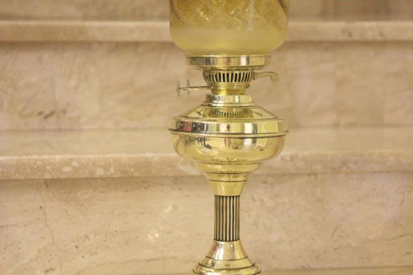 Роскошная керосиновая лампа. Европа. Начало 20 века