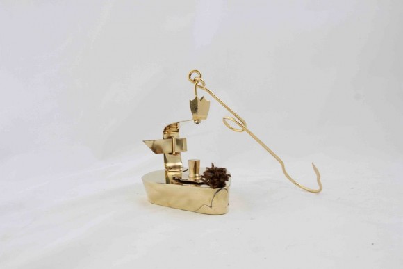 Необычная  керосиновая лампа без стекол. Европа.Начало 20 века