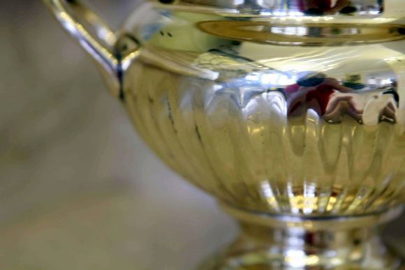 Антикварное латунное ведро для шампанского