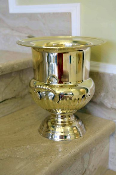 Антикварное латунное ведро для шампанского