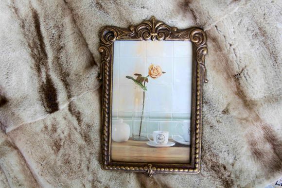 Прямоугольная винтажная рамка из металла