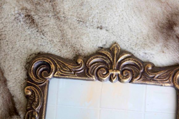 Прямоугольная винтажная рамка из металла