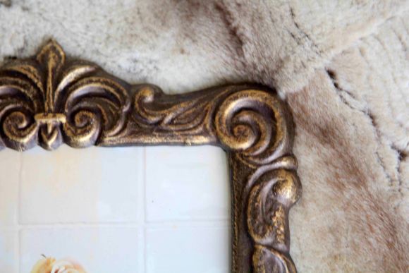 Прямоугольная винтажная рамка из металла