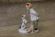 Антикварная статуэтка из фарфора «Девочка с собачкой» СССР 1950-70 гг