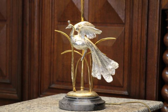 Винтажная настольная лампа Жар-птица