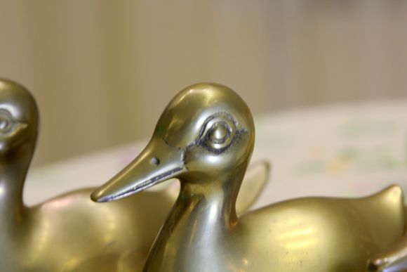 Уточки из латуни на счастье