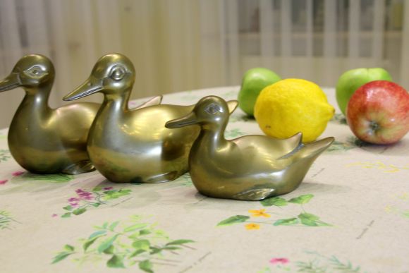 Уточки из латуни на счастье