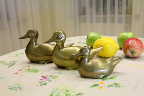 Уточки из латуни на счастье