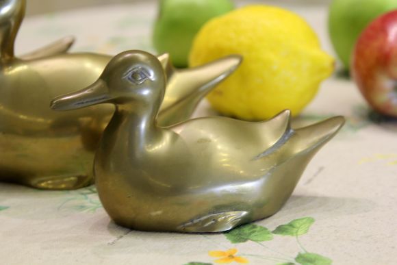 Уточки из латуни на счастье