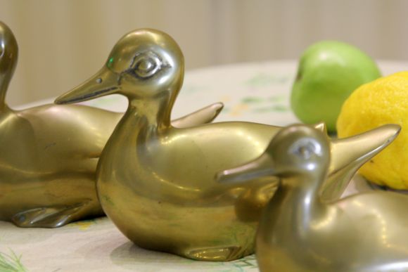 Уточки из латуни на счастье