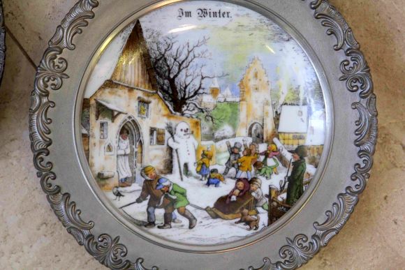 Набор ​коллекционных, винтажных, тарелок серии  "Времена года"