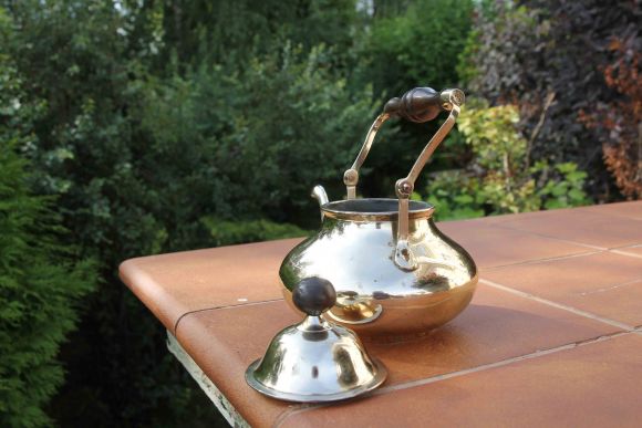 Винтажный чайник из латуни. Европа. Начало 20 века