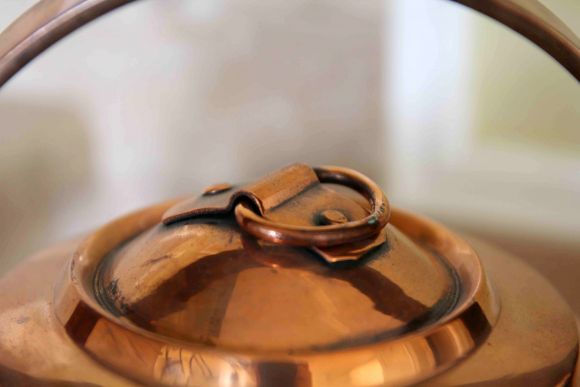 Огромный тяжелый чайник из меди. Вес 2600