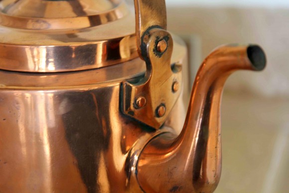Огромный тяжелый чайник из меди. Вес 2600