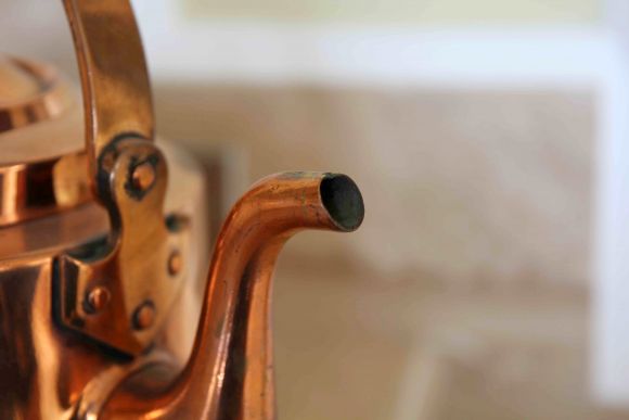 Огромный тяжелый чайник из меди. Вес 2600