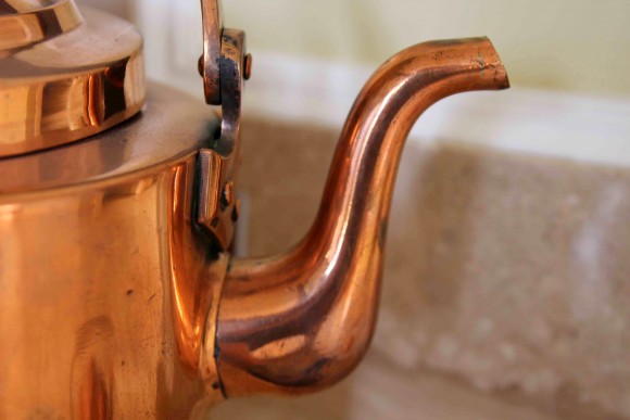 Огромный тяжелый чайник из меди. Вес 2600