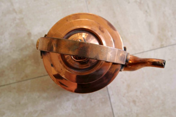 Огромный тяжелый чайник из меди. Вес 2600