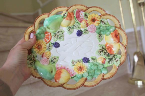 Очаровательная керамическая фруктовница