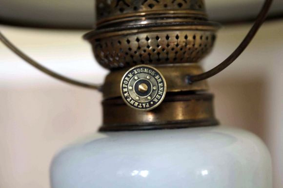 Роскошная старинная керосиновая лампа. Европа. Начало 20 века