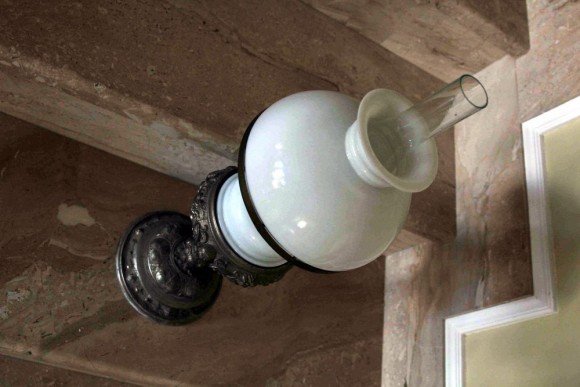 Роскошная старинная керосиновая лампа. Европа. Начало 20 века