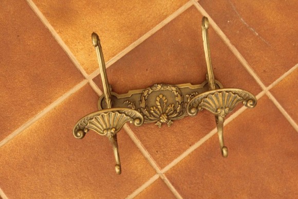 Антикварный, настенный, двойной крючок