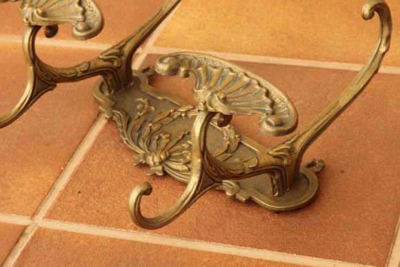 Антикварный, настенный, двойной крючок