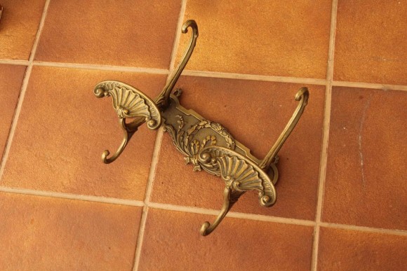 Антикварный, настенный, двойной крючок