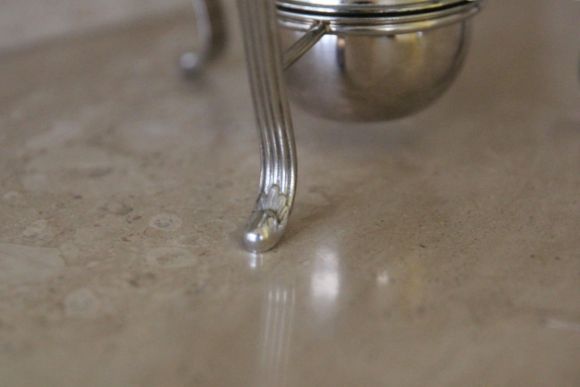 Старинная посеребренная бульотка. Европа. Середина 20 века