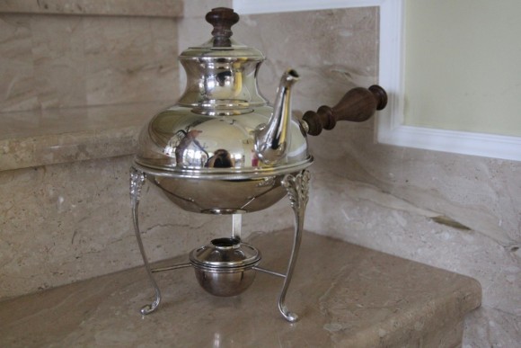 Старинная посеребренная бульотка. Европа. Середина 20 века