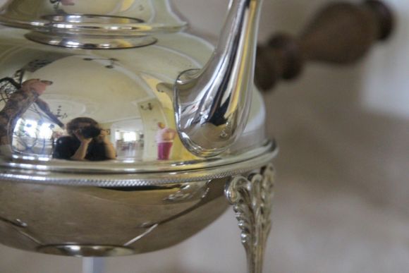 Старинная посеребренная бульотка. Европа. Середина 20 века