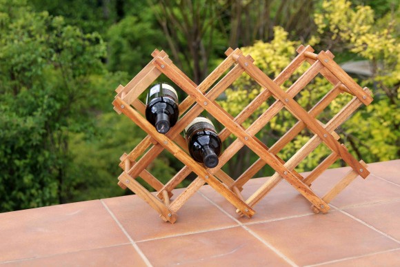 Складная винтажная подставка под винные бутылки и шампанское