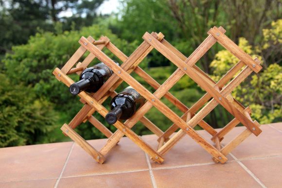 Складная винтажная подставка под винные бутылки и шампанское