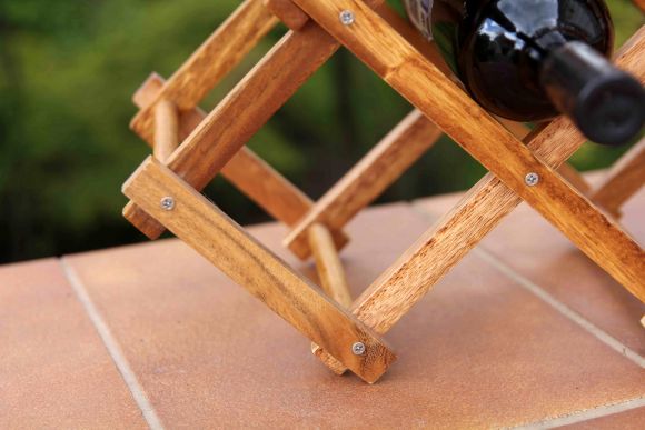 Складная винтажная подставка под винные бутылки и шампанское