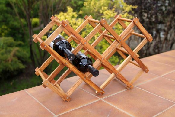 Складная винтажная подставка под винные бутылки и шампанское