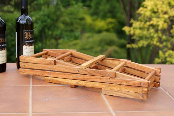 Складная винтажная подставка под винные бутылки и шампанское