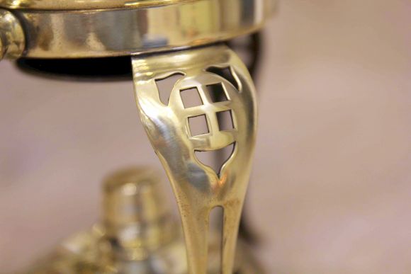 Самовар - бульотка из латуни. 1911 года. Клейма. Полировка