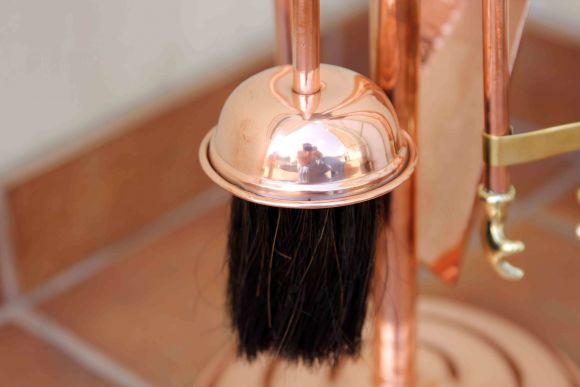 Шикарный каминный набор из меди с латунными вставками