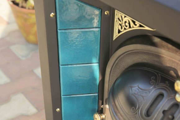 Шикарная старинная печь-камин. Без потерь. Европа. Конец 19 века