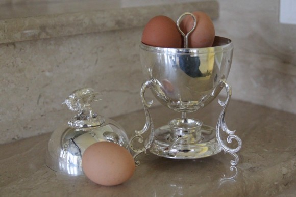 Раритетная яйцеварка в серебре. Европа. Начало 20 ого века