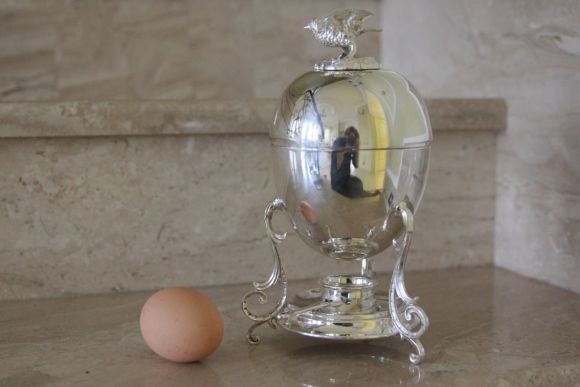 Раритетная яйцеварка в серебре. Европа. Начало 20 ого века