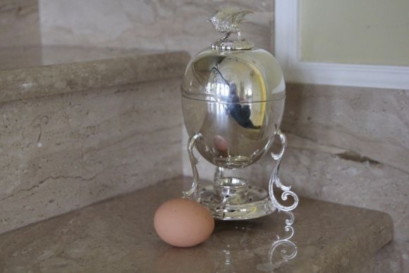 Раритетная яйцеварка в серебре. Европа. Начало 20 ого века