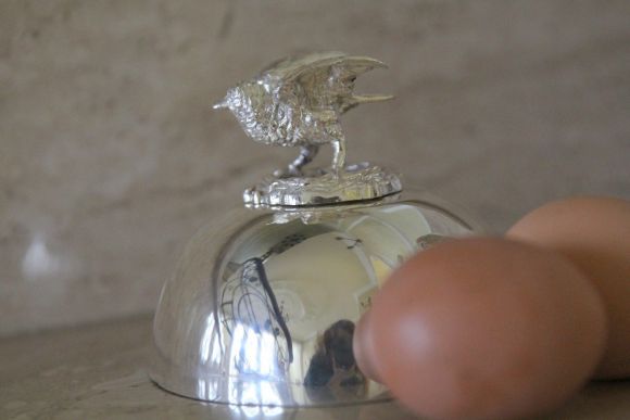 Раритетная яйцеварка в серебре. Европа. Начало 20 ого века