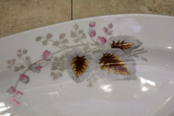 Старинное блюдо великолепного Великановского фарфора