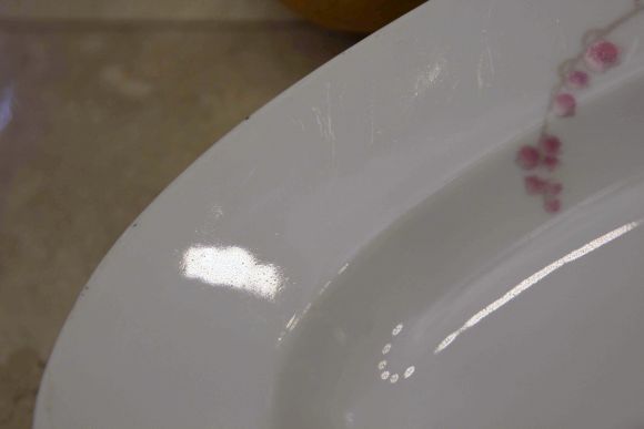 Старинное блюдо великолепного Великановского фарфора