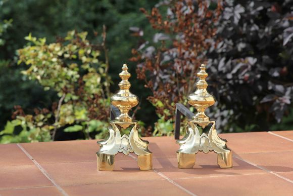 Красивые антикварные таганы - старинная подставка под дрова в камин. Франция. 19 век. 